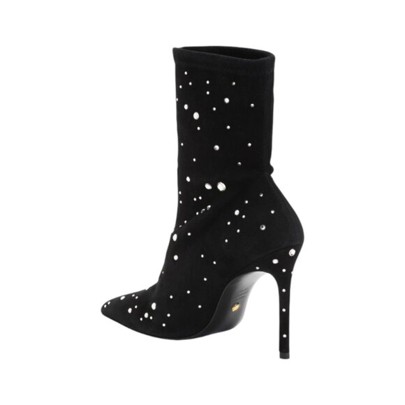 STUART WEITZMAN Made In Italy Suede Stretch Cosmic 100 Booties - Picture 2 of 3